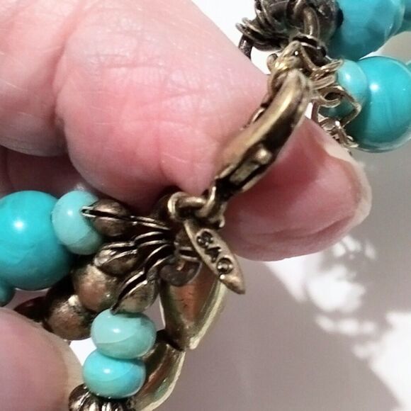 Avon SAQ Chunky Southwestern Inspired Faux Turquoise Multi Strand Necklace - Picture 6 of 6